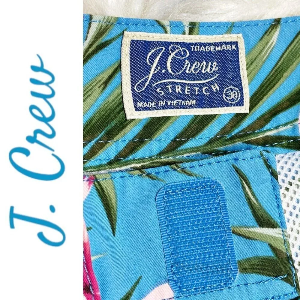 J. CREW Hawaiian‎ Print Board Shorts Swim Trunks Men's Size 38